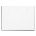 Leviton Wallplates 3 Gang Midsize Blank Wlplt White 80533-W